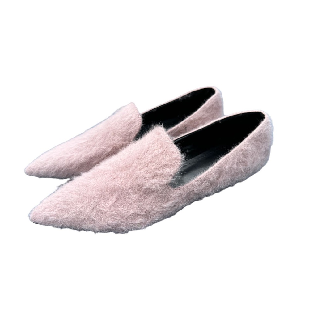 POL Mohair Style Pointed Toe Flats Dusty Pink Size 7